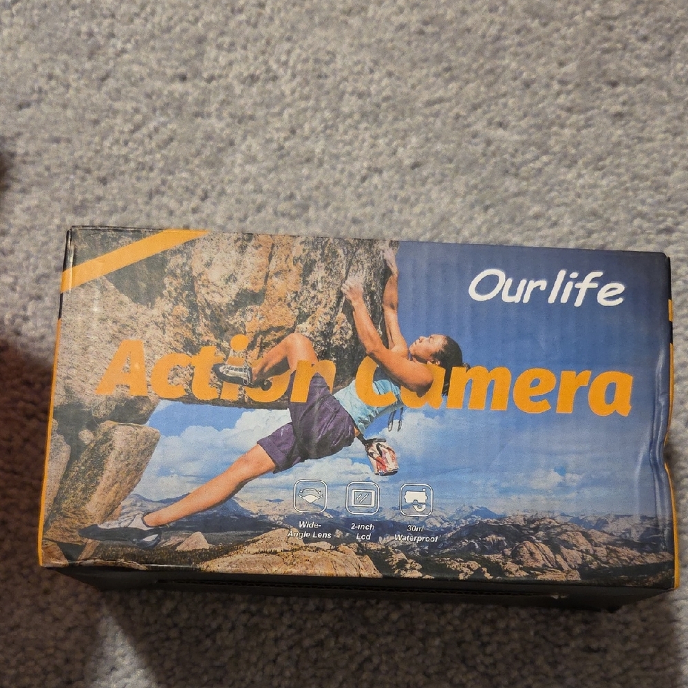 Action Camera - Black and Orange